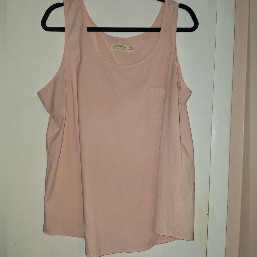 Baby pink polyester woven top